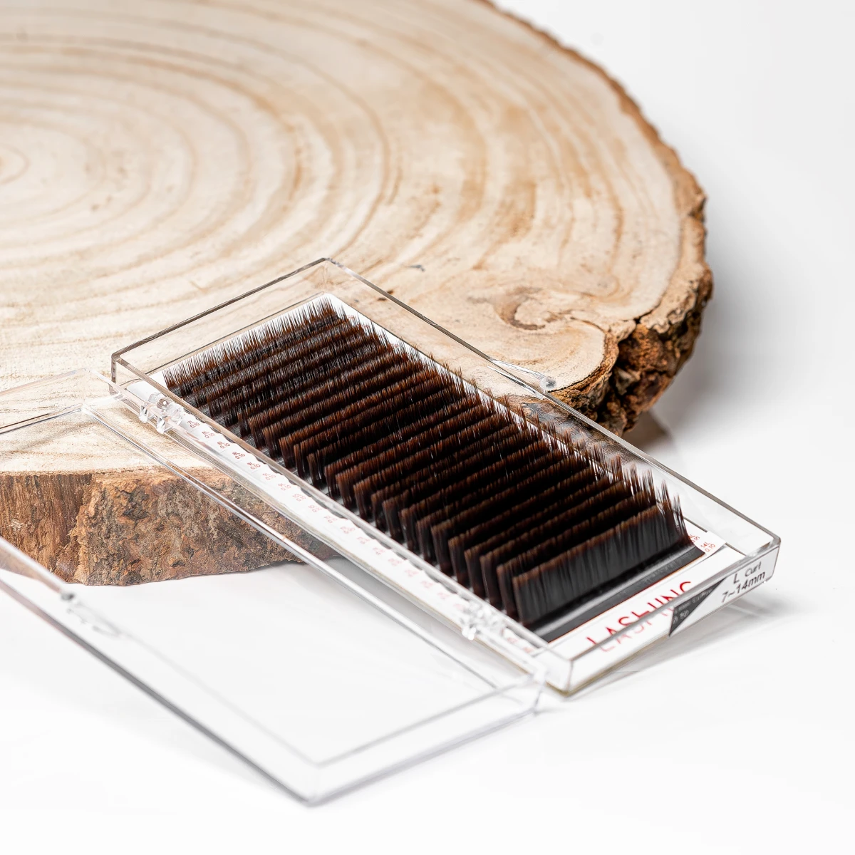 Otvorené balenie LASHINC COFFEE hnedých laserových mihalníc dĺžky 7 až 14 mm hrúbky 0.07 0.10 0.12 profesionálne mihalnice